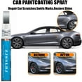 thumbnail image 2 of Car Touch Up Paint(Midnight Silver Metallic(PMNG)) for Tesla Model Y/3/S/X, 2 in 1 DIY Car Paint Scratch Repair Kit with Pen Tip & Brush, Scratch Remover Pen with Color-Matched for Tesla, 2 of 6