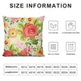 thumbnail image 6 of Shangniulu Beautiful Floral Throw Pillow Covers,Pink Pink Roses Botancoal Decorative Pillow Covers Digital Printing for Couch Sofa Bed Invisible Zipper White, 6 of 6
