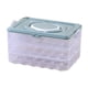 thumbnail image 2 of Contenedor transparente de 3 capas para 72 huevos con tapa y asa | Organizadores apilables para refrigerador | Bandeja de plástico para guardar huevos y organizar el refrigerador, 2 of 5