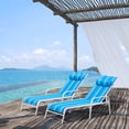 thumbnail image 2 of EROMMY All-Weather Textiline Recliner Chairs Set of 2 with Adjustable Backrest,Out Door Chaise Lounge Chairs & Ergonomic Armrest, for Outside Patio Beach, Yard and Pool, 2 of 16