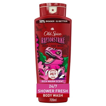 Old Spice Body Wash for Men, Raptorstrike, Long Lasting Lather, for All Skin Types, 24 fl oz