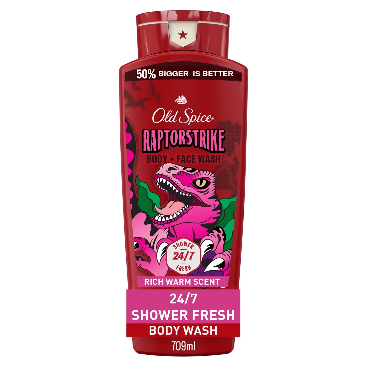 Old Spice Body Wash for Men, Raptorstrike, Long Lasting Lather, for All Skin Types, 24 fl oz