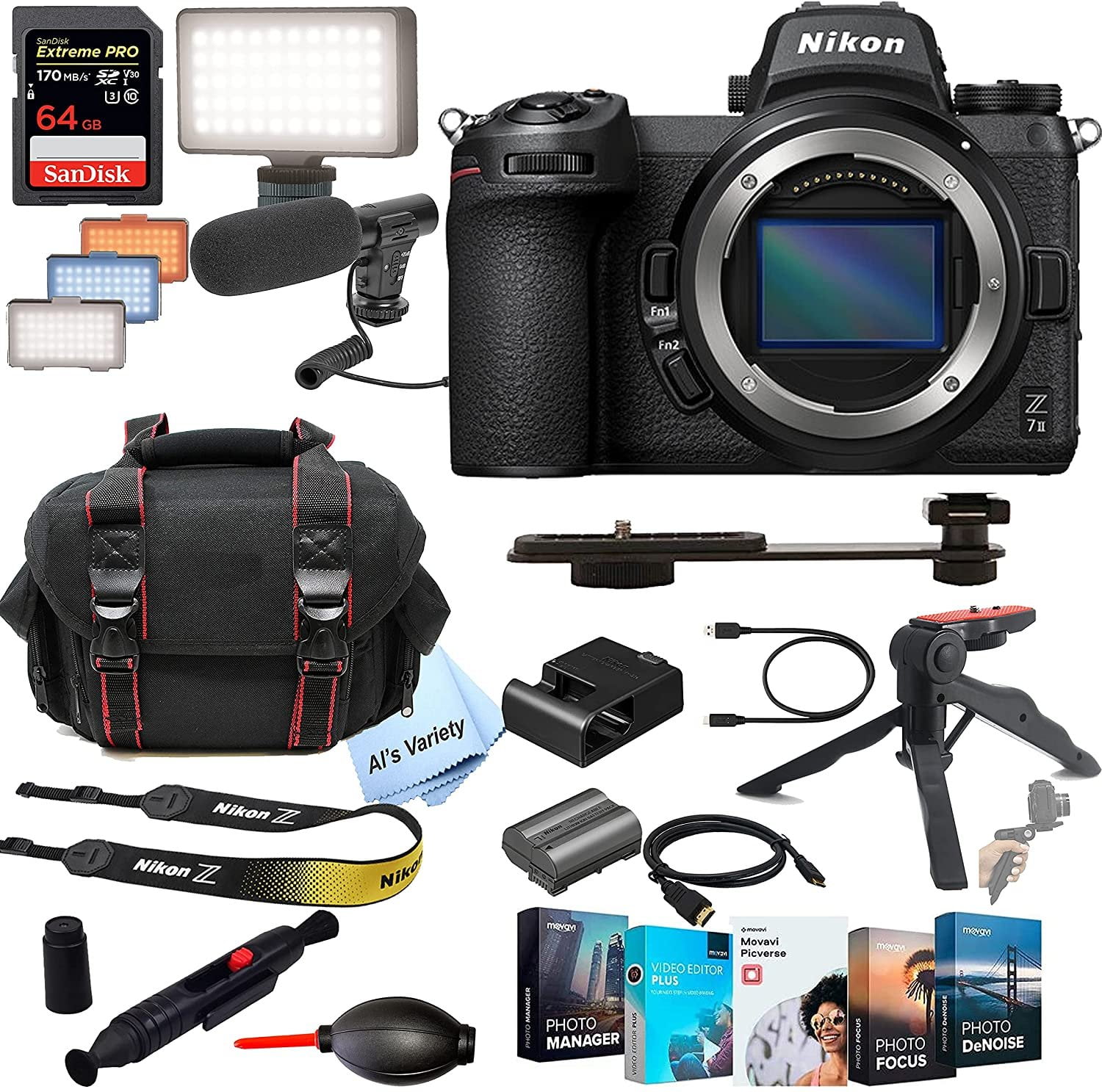 Nikon Z7II Mirrorless Digital Camera 45.7MP Body No Lens+ ShotGun