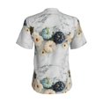 thumbnail image 3 of Uemuo Pumpkin And White Marble Printed Women's Classic V-Neck T-Shirt - Soft, Breathable, Moisture-Wicking, Perfect for Casual, Office, Travel, and Everyday Wear-3X-Large, 3 of 5
