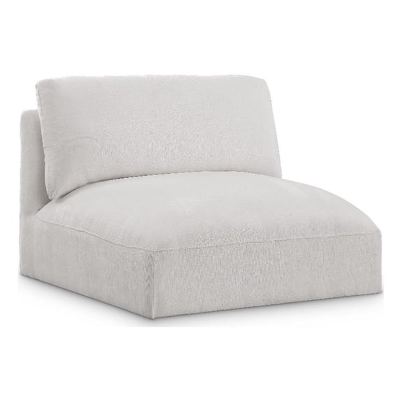 Meridian Furniture Ease Cream Fabric Armless