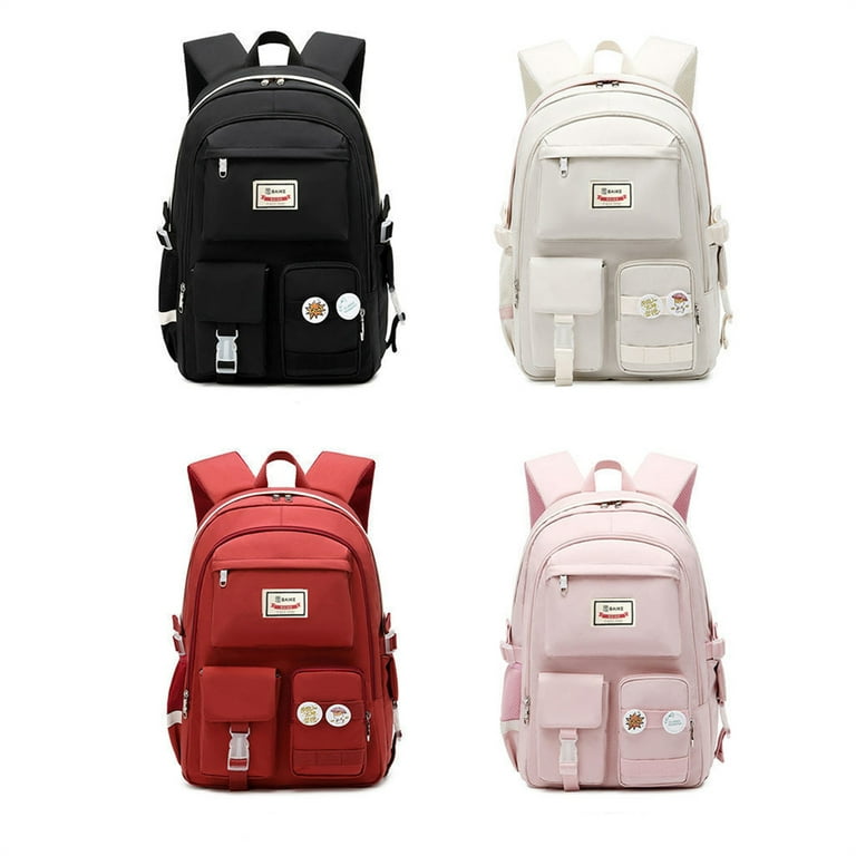 Laidan Large Capacity Waterproof Women Backpack Designer School Bag for Girl Travel Backpacks, Adult Unisex, Size: 1 Pack, Red