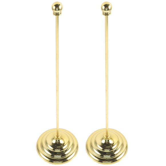 UPGRATOR 2Ud Soporte Para Banderín De Escritorio Plástico Dorado Con Base Estable Y Práctico