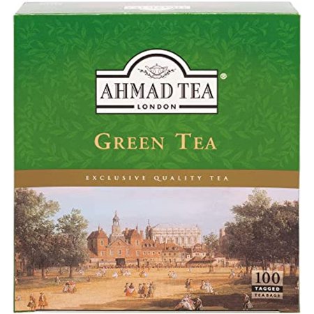 Ahmad Tea Green Tea, Green Tea Teabags 100 Ct - Caffeinated & Sugar-Free