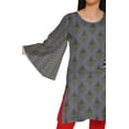 thumbnail image 4 of Moomaya Kurta Court Imprimé Kimono Tunique à Manches pour Femmes Tenue d'Été Kurti pour Dames, 4 of 5