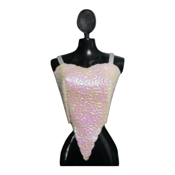 Lol Surprise doll OMG Bartz 1990 doll Cloth COSTUME FASHIONS Separate 4 Outfit-WHITE VINYL TOP #7766