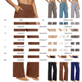 thumbnail image 4 of Women's Pants Fashion Yoga Pants Women Casual Cotton Linen High Waisted Wide Leg Pants Button Up Straight Leg Trousers, 4 of 5