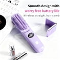 thumbnail image 6 of Go Brush Pro 2026 Cordless Hair Straightening Brush, 30s Fast Heat Mini Travel Straightener with 3 Temperature Settings, Type-C Rechargeable 4000mAh Thermal Brush for Women, 6 of 7