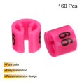 thumbnail image 3 of Marcadores de percha de ropa de 160 piezas, etiquetas de número 66, adecuadas para varillas de 3.5 mm, etiqueta de color para perchas de ropa, rojo rosa, 3 of 7