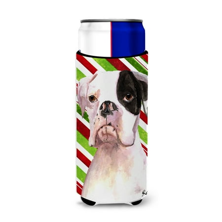 

Caroline s Treasures RDR3002MUK White Boxer Cooper Ultra Hugger for slim cans Slim Can multicolor
