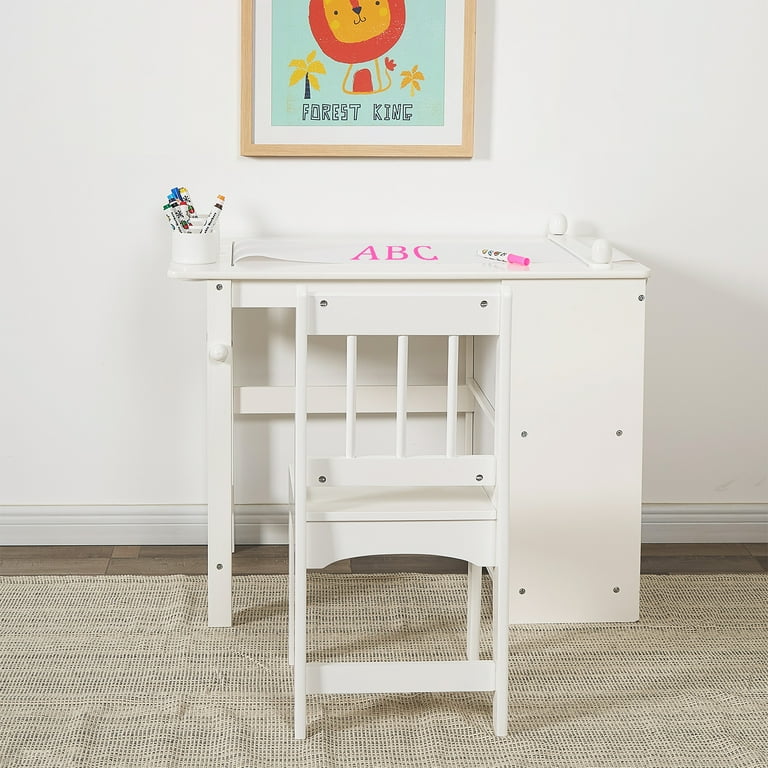 StarAndDaisy Kids Study Table and Chair with Bookshelves