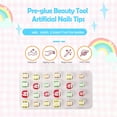 thumbnail image 4 of 1 Set Artificial Nail Tips Press on Nails for Kids Cartoons Fake Fingernails Short Stickers Full Cover Manicure Kit Decorations PNT-16-02, 4 of 6