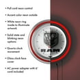 thumbnail image 4 of RAM Logo White Retro Neon Analog Wall Clock with Pull Chain, 4 of 5