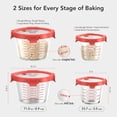 thumbnail image 5 of Genicook 2-Piece Borosilicate Glass Measuring Cup Set with Secure Snap Lids, 5 of 11
