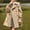 Khaki, variant on Kids Big Girls Trench Coat Long Sleeve Double Breasted Classic Lapel Outerwear with Pockets Spring Fall Basic Casual Coat 4-16 Years