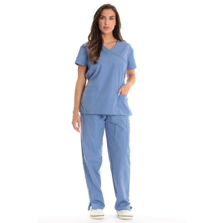Just Love Tie Back Scrubs Set for Women 17777W-CN-1X (Ceil 2X)