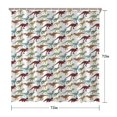thumbnail image 5 of White Dinosaur Silhouette Pattern Shower Curtain 72"x72" ,Bathroom Decorative Shower Curtains Set with 12 Hooks,Modern Waterproof Washable Shower Curtain, 5 of 6