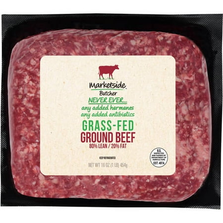 80% Lean / 20% Fat, Grass-fed Ground Beef, 1 lbs