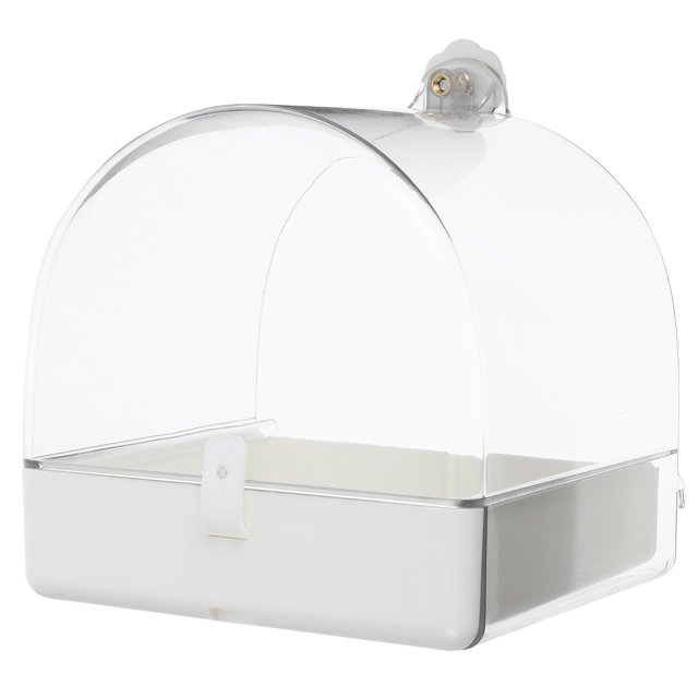 OUNONA Bain d'Oiseaux Baignoire Blanche ABS Design Suspendu 1Pcs