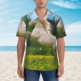 thumbnail image 4 of Lsque Horse Rearing Up In The Field pattern Hawaiian Shirt for Men, Unisex Summer Beach Casual Short Sleeve Button Down Shirts-Small, 4 of 9