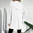 thumbnail image 6 of UPPADA Zip up Cardigan Womens Hooded Sweaters Lightweight Open Front Thin Long Cardigans Fall Fashion Long Sleeve Knit Sweater with Pockets White,XL, 6 of 7