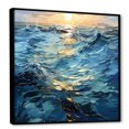 thumbnail image 2 of Designart "Tranquil Sunset Ripples I" Landscape Lake River Floater Framed Wall Decor, 2 of 5