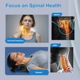 thumbnail image 2 of Neck and Shoulder Relaxer, Cervical Traction Device for TMJ Pain Relief and Cervical Spine Alignment, Chiropractic Pillow Neck Stretcher (Black), 2 of 7