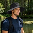 thumbnail image 5 of TFEOQRY Men's Fishing Hat Wide Brim UV Protection Adjustable Strap Fishing Hiking Outdoor Bucket Hat, 5 of 6