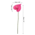 thumbnail image 2 of Uxcell 13" Artificial Anthurium Lily Flowers Floral Arrangements Bouquet Decor, Dark Pink 10 Pack, 2 of 5