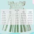 thumbnail image 3 of SGFCWSX Girls Floral Dress Flutter Sleeve Round Neck Summer Casual A-Line Dresses for Teens Green Size 13, 3 of 6