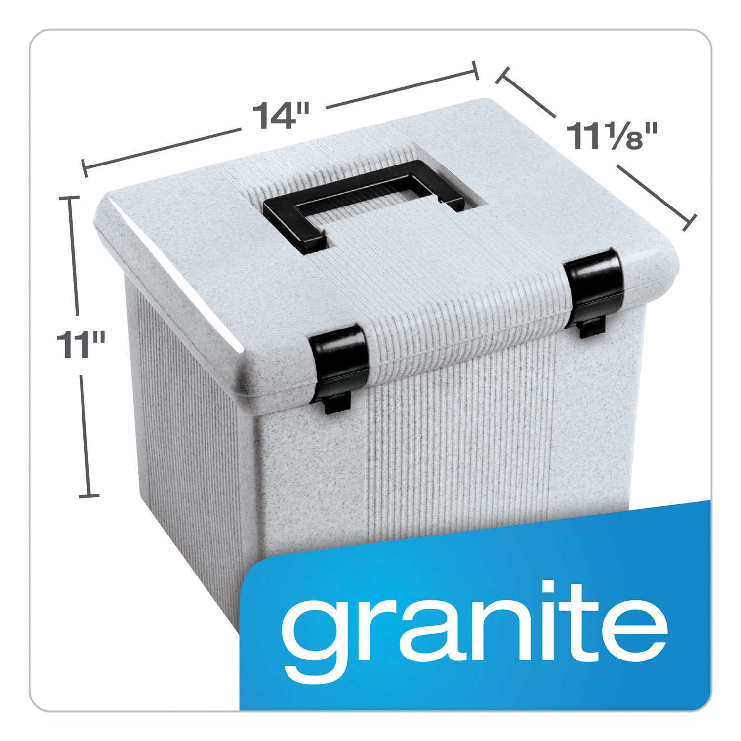 Pendaflex, PFX41747, Portafile File Storage Box, 1 Each, Granite - image 3 of 8