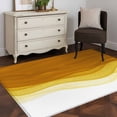 thumbnail image 4 of Orange Gradient Washable Area Rugs 2.7'x5', Watercolor Abstract Orange Gradient Water Ripples Low Pile Throw Living Room Rug Non-Slip Sturdy Edge Binding Carpet for Indoor Entryway Bedside Kitchen, 4 of 9
