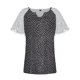 thumbnail image 3 of Mujeres Tops Casual verano encaje manga corta Split cuello túnica impresa camisetas camisetas Tops OAVQHLG3B Store lin121212, 3 of 4