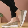 thumbnail image 2 of GEZHEN Women's Shoes Spring And Summer Low Top Mesh Shallow Slip On Mother's Lightweight Lazy Casual Soft Orthopedic Breathable Woven Go Walking Foam Arch Support Hands In Sneakers, 2 of 9