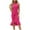 Pink, variant on Inleife Womens Dresses Women's Fashion Casual Sleeveless Round-Neck Knee-High Dress