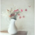 thumbnail image 2 of Devos, Delphine 26x26 Black Ornate Wood Framed with Double Matting Museum Art Print Titled - A Bunch Of Flowers, 2 of 4