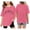 Pink, variant on Girls Shirts Oversized Plus Size Casual Letter Print Short Sleeved Top Summer Loose Fit Basic Red Shirt Size 3-4 Y