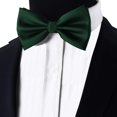 thumbnail image 3 of LAICAIW Mens Solid Color Double Fold Pre-tied Bow Tie and Pocket Square Cufflink Set with Gift Box, 3 of 5