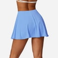 thumbnail image 4 of Women's High Waist Flowy Athletic Skirt with Built-In Shorts - Small, Light Blue, 4 of 6