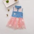 thumbnail image 2 of Eleanos Child Baby Girl Sleeveless Floral Lace Denim Shirt Floral Net Yarn Princess Tutu Skirt, 2 of 2