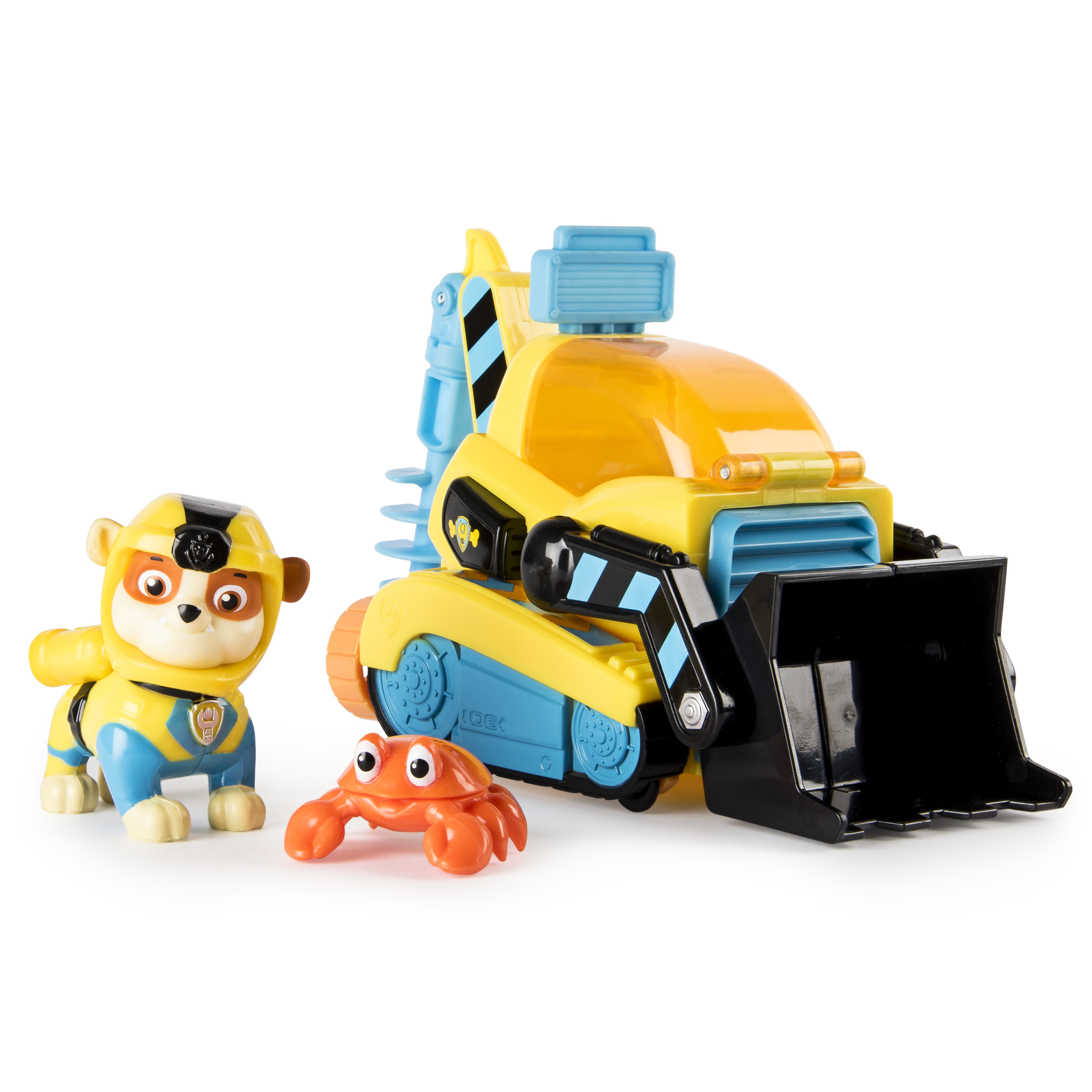 Paw Patrol Veicolo SeaPatrol In Metalloo - Rubble Con Ruote Funzionanti, Giocattolo 1:55 Per Bambini, Collezionabile Con Poster