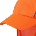 thumbnail image 2 of vlrwzc Outdoor Sun Hat for Men Women Summer Breathable Wide Brim Reflective Fishing Hat with Neck Flap High Visibility Legionnaires Cap, 2 of 7