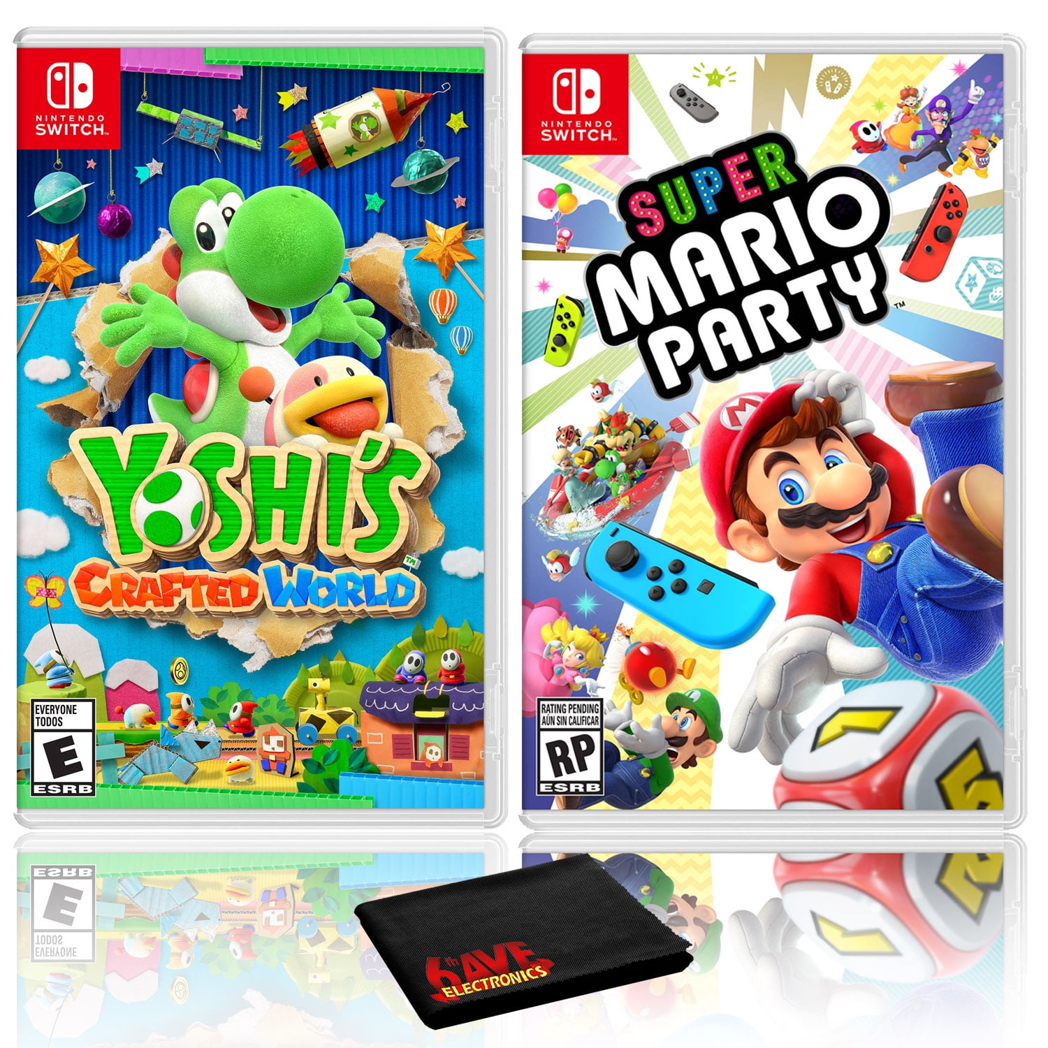 yoshi Yoshi's Crafted World + Super Mario Party - Two Game Bundle