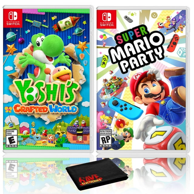 Yoshi's Crafted World + Super Mario Party - Ensemble de Deux Jeux - Nintendo Switch