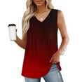 thumbnail image 2 of XIAfhje Womens Tank Tops Summer Tops 2024 Loose Sleeveless Tops V Neck Tank Tops Solid Color Casual Flowy Tank Tops Tunic Tops Tee Shirts, 2 of 6