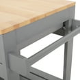 thumbnail image 4 of Noble House Tift Wood Kitchen Cart with Wheels, Gray and Natural, 4 of 9